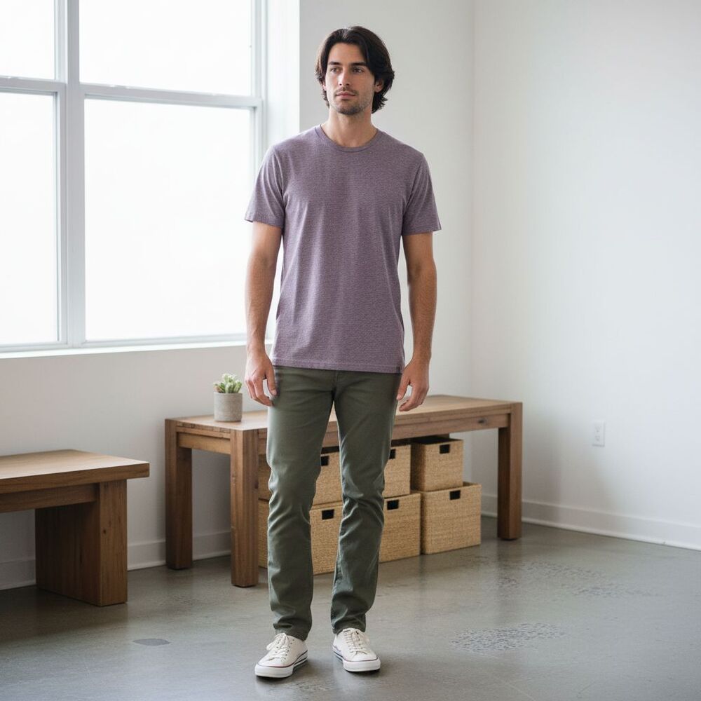 Threads 4 Thought Mens Small S Heather Earth Brown Sustainable Crew Neck Tee